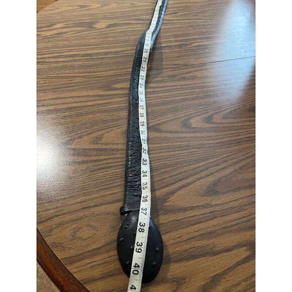 Made in Mexico black leather belt size 32 - Picture 4 of 5